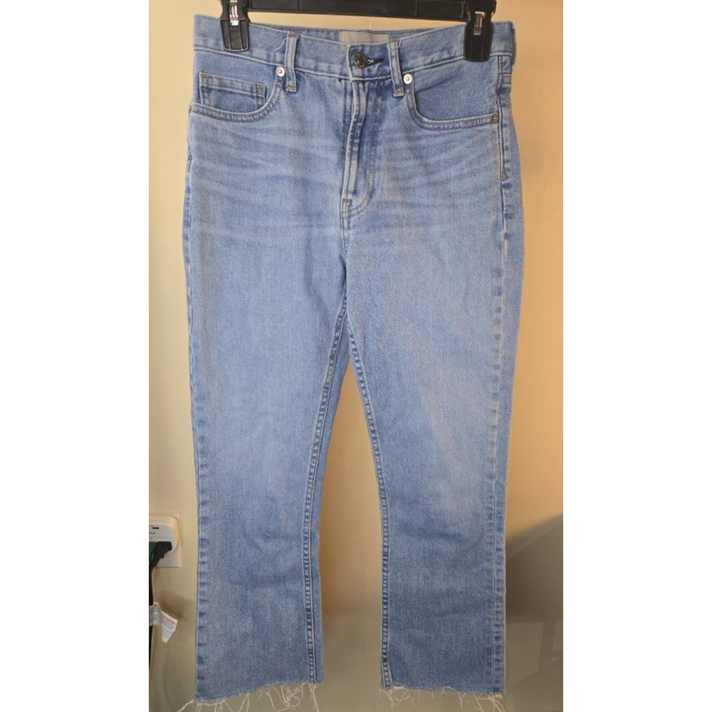 Women's Everlane Light Blue High Rise Kick Crop Jeans Size 28